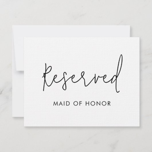 Invitation Mariage du panneau de réservation minimal moderne (Devant)