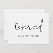 Invitation Mariage du panneau de réservation minimal moderne (Devant / Derrière)