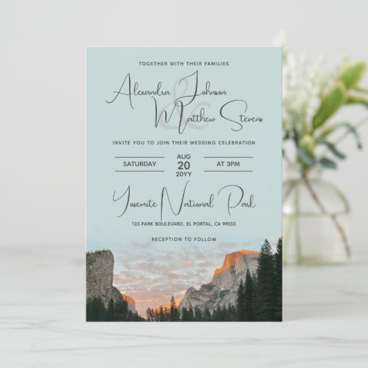 Invitation Mariage du parc national Yosemite (Debout devant)
