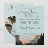 Invitation Mariage du parc national Yosemite (Devant / Derrière)