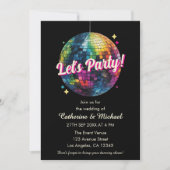 Invitation Mariage du Party Disco Ball Sparkle Glam des année (Devant)