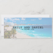 Invitation Mariage du Pass d'embarquement de Cancun Beach (Dos)