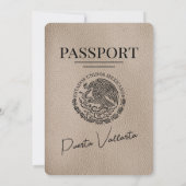 Invitation Mariage du passeport de Beige Puerta Vallarta (Dos)