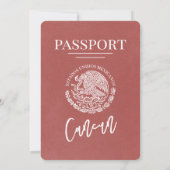 Invitation Mariage du passeport de Cancun en Bourgogne (Dos)