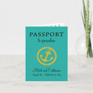 Invitation Mariage du passeport de croisière des Caraïbes du 