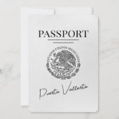 Invitation Mariage du passeport de la Puerta Vallarta (Dos)