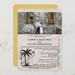Invitation Mariage du passeport de la Puerta Vallarta Jaune