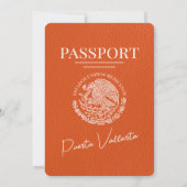 Invitation Mariage du passeport Orange Puerta Vallarta (Dos)