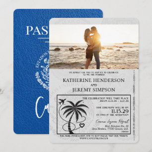 Invitation Mariage du Passeport Royal Blue Cancun