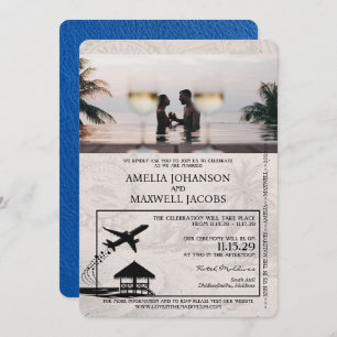 Invitation Mariage du passeport Royal Blue Maldives