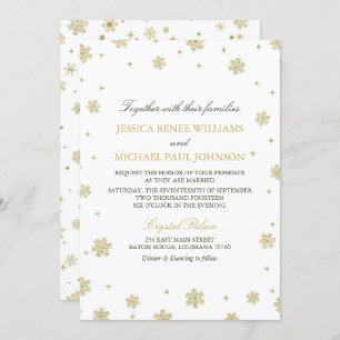 Invitation Mariage du pays des merveilles d'hiver de parties