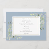 Invitation Mariage du paysage de la photo bleu-vert Dusty (Devant)