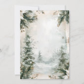 Invitation Mariage du paysage hivernal de la rivière Mountain (Dos)