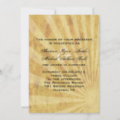 Invitation Mariage du phare marin du littoral jaune (Dos)