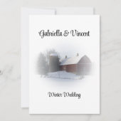 Invitation Mariage du ranch d'hiver de la grange couverte de (Devant)