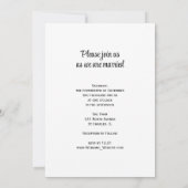 Invitation Mariage du ranch d'hiver de la grange couverte de (Dos)