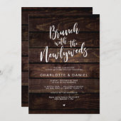 Invitation mariage du Rustic Post, Brunch aux jeunes mariés (Devant / Derrière)