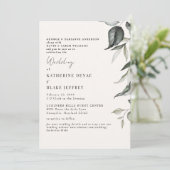 Invitation Mariage du site web du feuillage botanique de Cham (Debout devant)