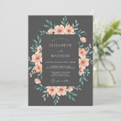 Invitation Mariage du soir au charbon de bois (Debout devant)