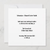 Invitation Mariage du soir de motocyclette à deux pièces sur  (Dos)