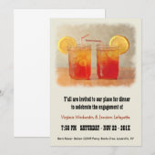 Invitation Mariage du Sud Thé sucré Soirée de dîner (Devant / Derrière)