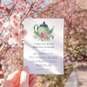 Invitation Mariage du Tea Party aquarelle