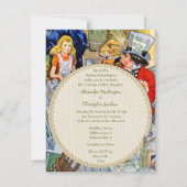 Invitation Mariage du Tea Party de Mad Hatter (Dos)