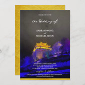 Invitation Mariage du temple chinois (Devant / Derrière)