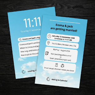 Invitation Mariage du thème de recherche de l'écran du téléph