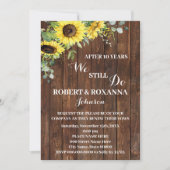 Invitation Mariage du tournesol de l'Ouest - Années de renouv (Devant)