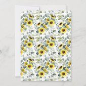 Invitation Mariage du tournesol de l'Ouest - Années de renouv (Dos)