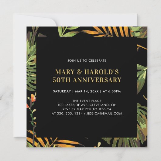 Invitation Mariage du Tropical Summer Surprise Party (Dos)