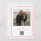 Invitation Mariage du vignoble italien rouge tiré à la main (Dos)