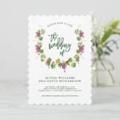 Invitation Mariage du vin avec typographie moderne| Invitatio (Debout devant)