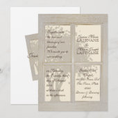 Invitation Mariage du volet de fenêtre Pays (Devant / Derrière)