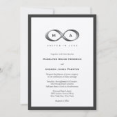 Invitation Mariage d'une poignée d'infinité en pla (Devant)