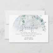 Invitation Mariage | Dusty Blue Over the Moon in Love (Devant)