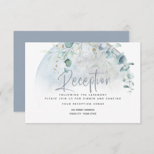 Invitation Mariage   Dusty Blue Over the Moon in Love