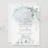 Invitation Mariage | Dusty Blue Over the Moon in Love (Devant)