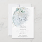 Invitation Mariage | Dusty Blue Over the Moon in Love (Devant)