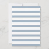 Invitation Mariage Dusty Blue Stripe| Faux Gold Foil (Dos)
