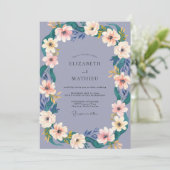 Invitation Mariage Dusty Purple Anemone (Debout devant)
