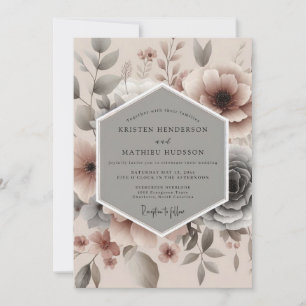 Invitation Mariage Dusty Rose Misty Bloom