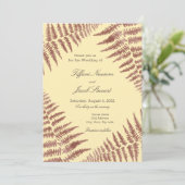 Invitation Mariage Dusty Rose & Peach Blush Ferns (Debout devant)