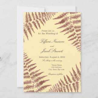 Invitation Mariage Dusty Rose & Peach Blush Ferns