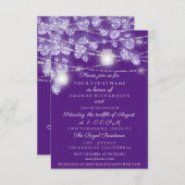 Invitation Mariage éclaire les jarres Parties scintillant rus (Devant / Derrière)