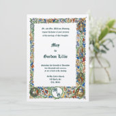 Invitation Mariage éclairé médiéval des années 1400 (Debout devant)