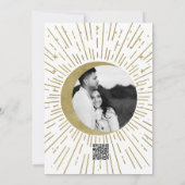 Invitation Mariage éclat de soleil céleste étoiles blanches e (Dos)
