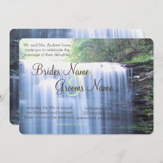 Invitation Mariage écologique (Devant / Derrière)