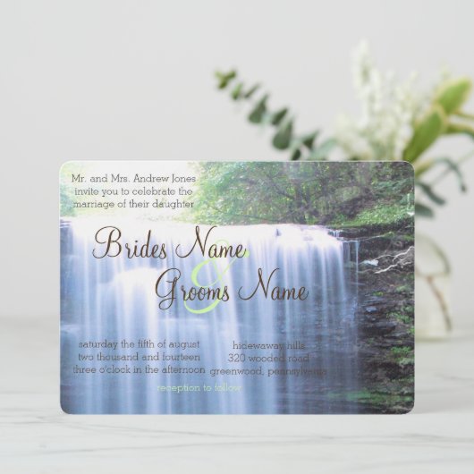 Invitation Mariage écologique (Debout devant)